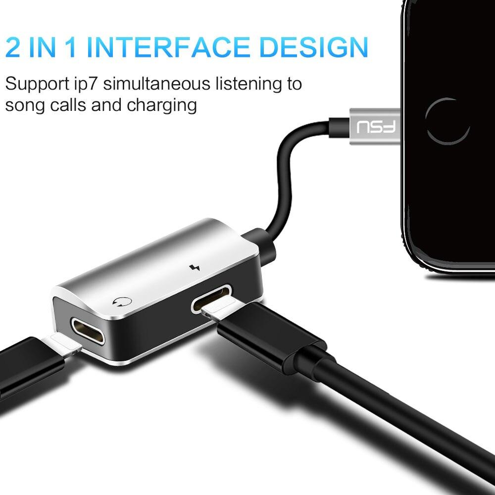 2 in 1 Lightning to 3.5mm AUX Adapter Cable - Glowish