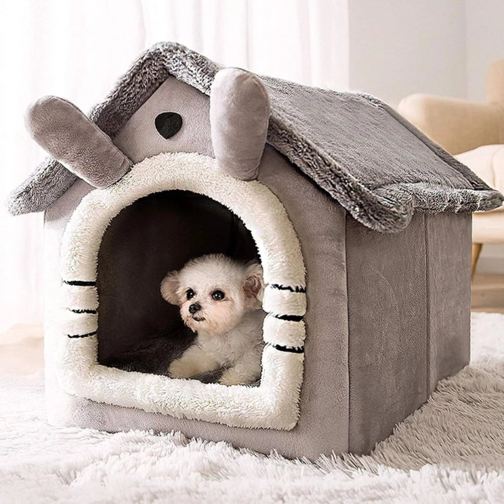 Cozy Foldable Pet Cave Bed – Small Dogs & Cats