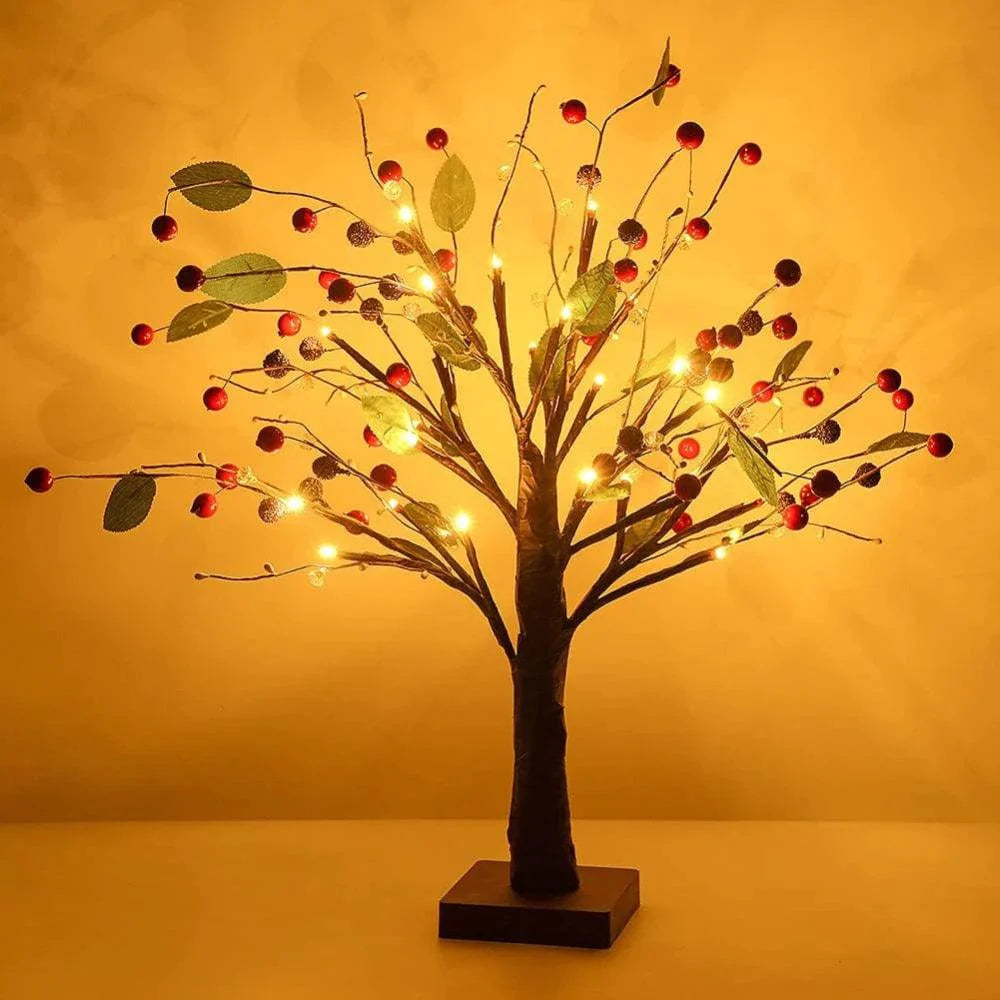 Ruby Fruit Bonsai Tree Light - Warm White - Glowish