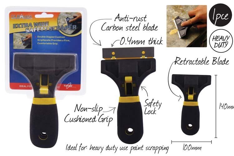 Safety Scraper-9 cm Extra Wide Blade - Heavy-duty - Glowish