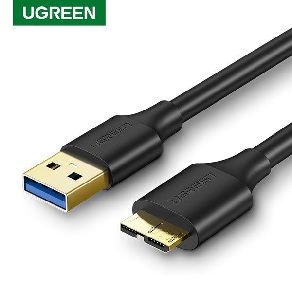 Ugreen USB 3.0 A male to Micro USB 3.0 male cable Black 0.5M - Glowish