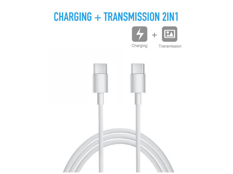 USB-C Charger Cable - 1M - Compatible Type C - iPhone and iPad - Glowish