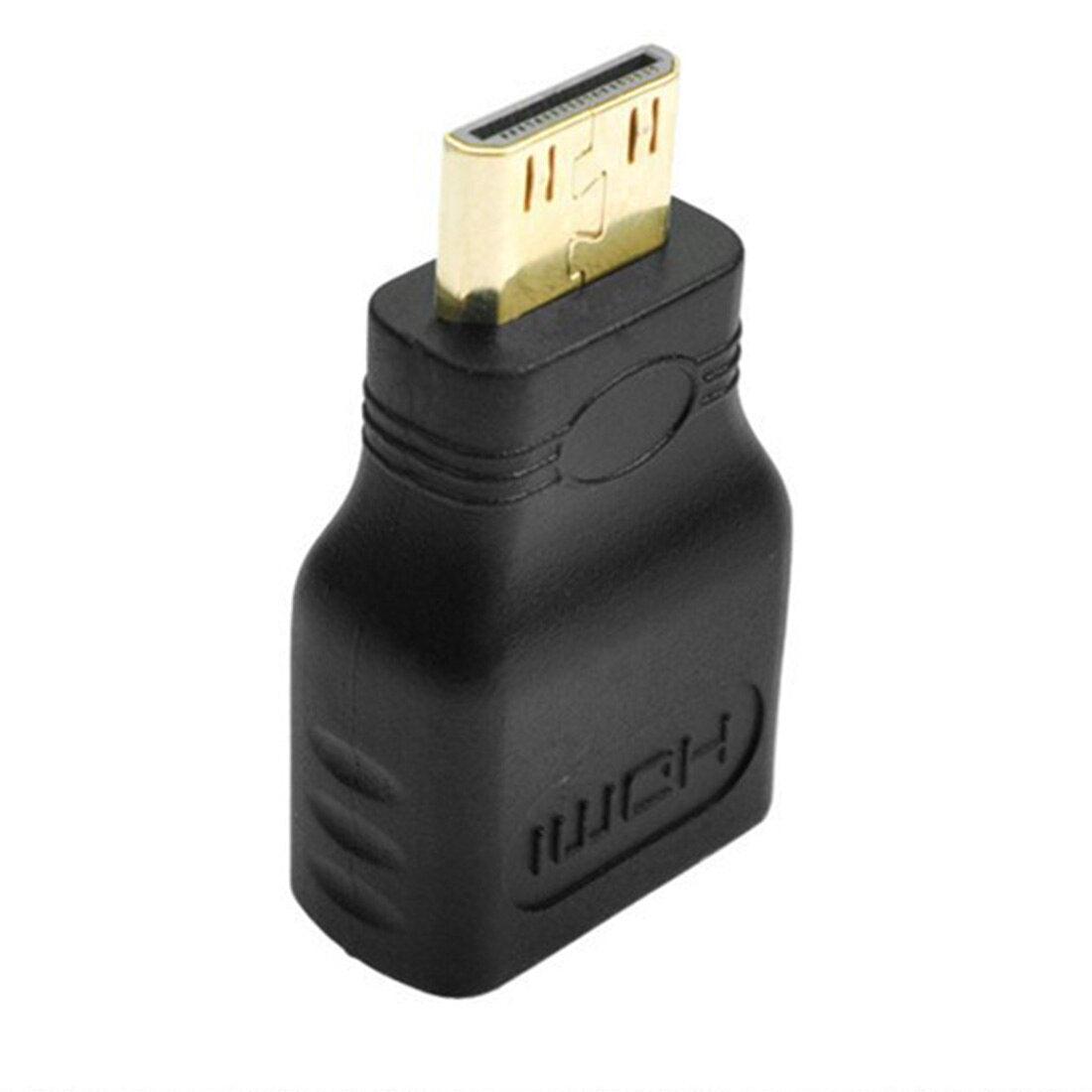 1 pcs Gold-Plated 1080P Mini Male HDMI To Standard HDMI Female Extension Adapter - Glowish