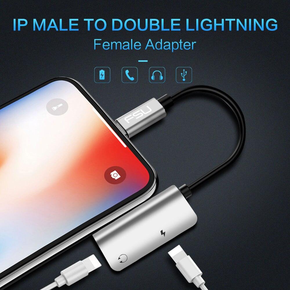 2 in 1 Lightning to 3.5mm AUX Adapter Cable - Glowish