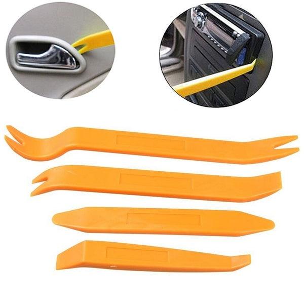 4 pcs Car Panel Trim Audio Stereo Dash Refit Molding Remove Install Pry Tool Kit - Glowish