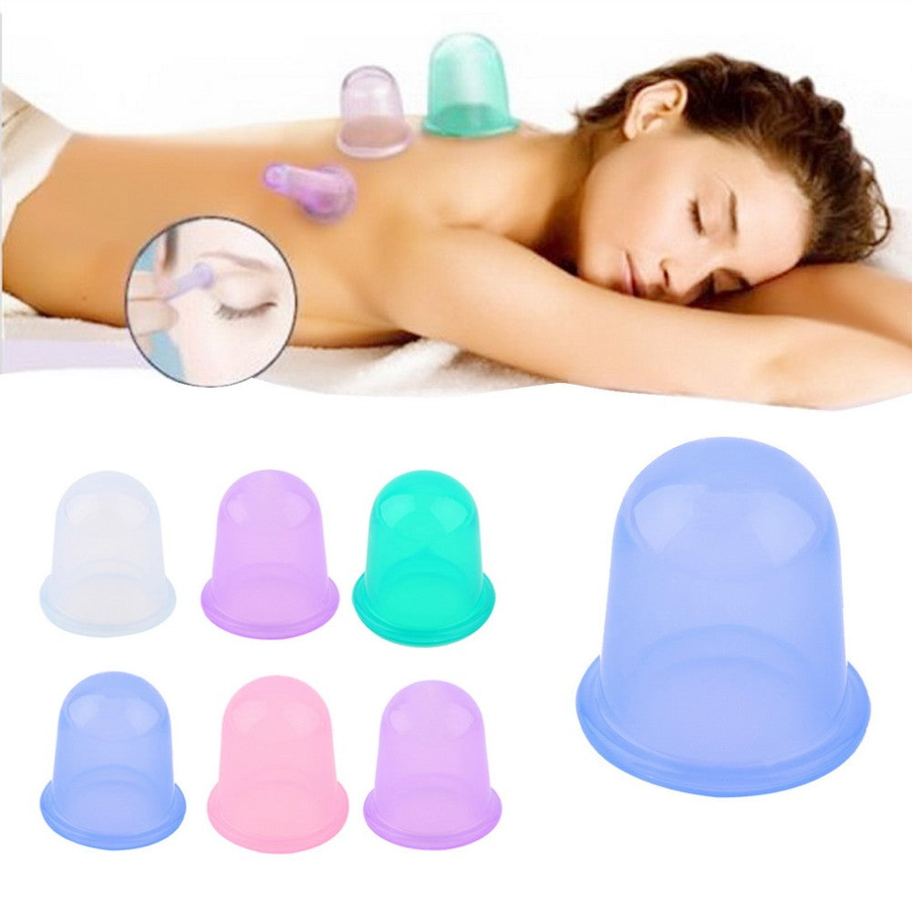 4x Body Massage - Vacuum Silicone Cupping Cups