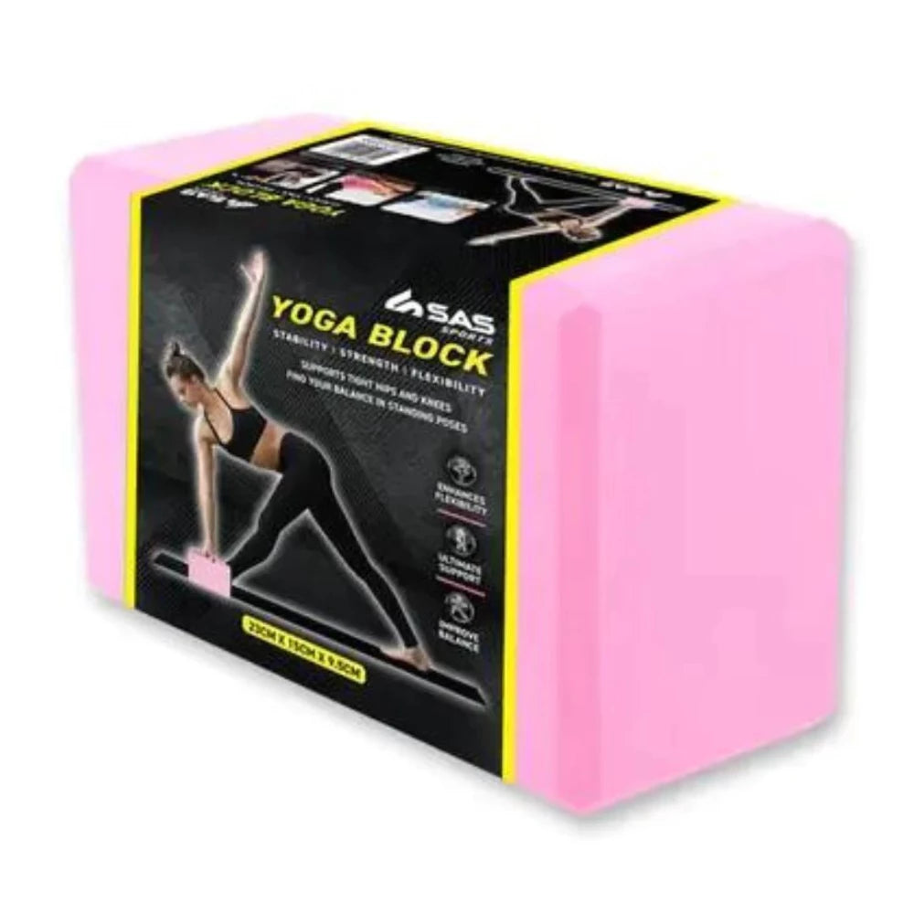 SAS Exercise Yoga Brick Block 23cm x 15cm x 9.5cm