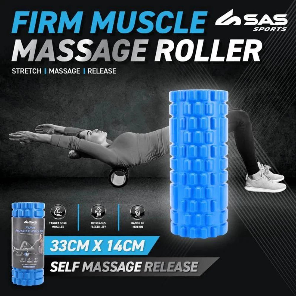 SAS Firm Muscle Roller 33cm x 14cm Blue