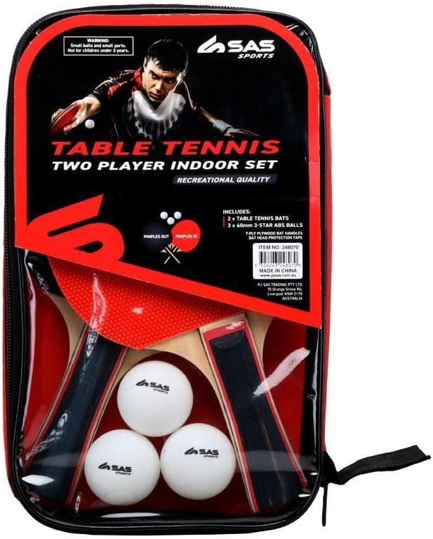 SAS Sports Table Tennis Two Player Indoor Set Recreation Quality