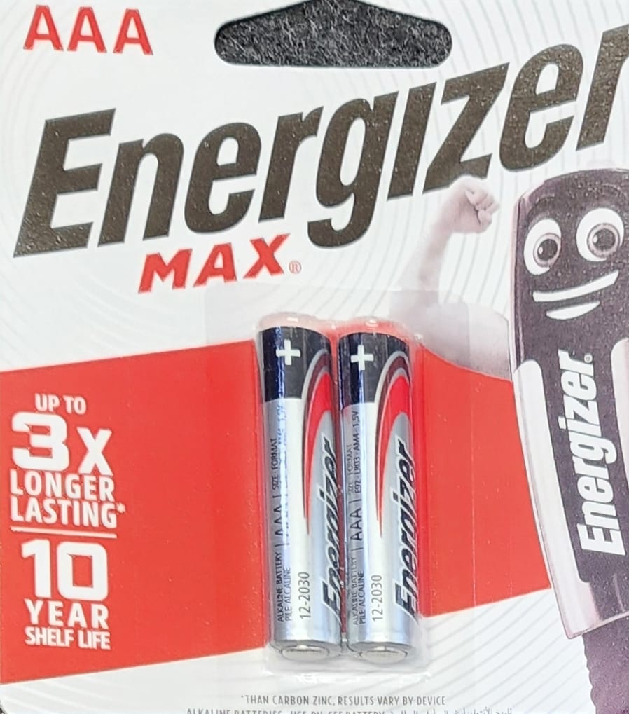 Energizer Max AAA Battery 2pk = 3 set