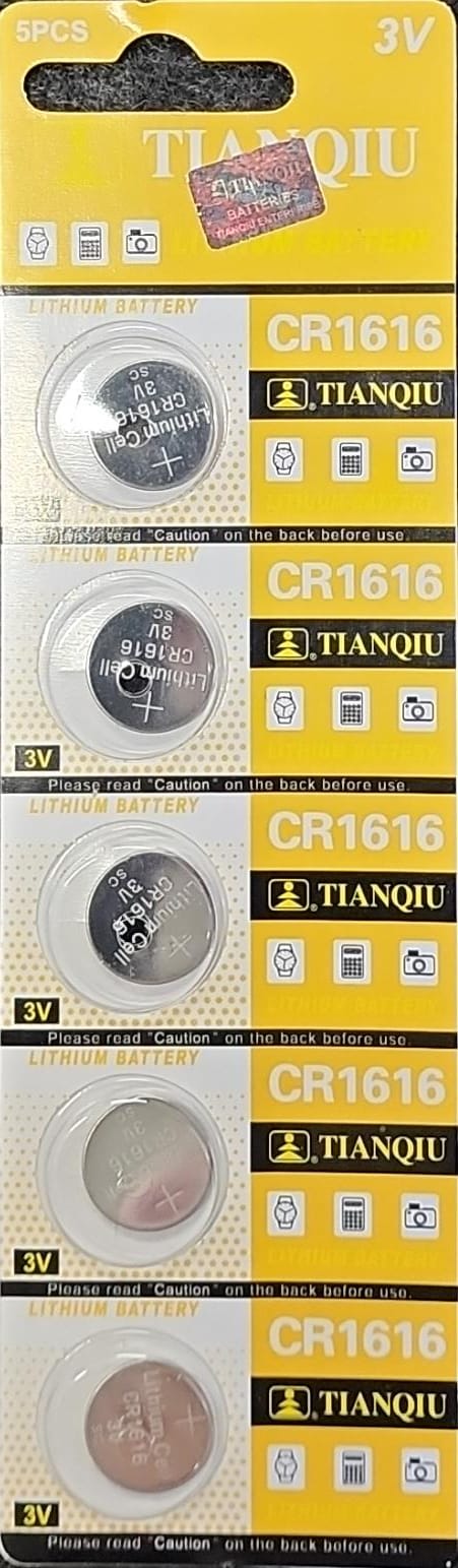 Tianqiu CR1616 Lithium 3V Button Cell Battery 5pk = 3 set