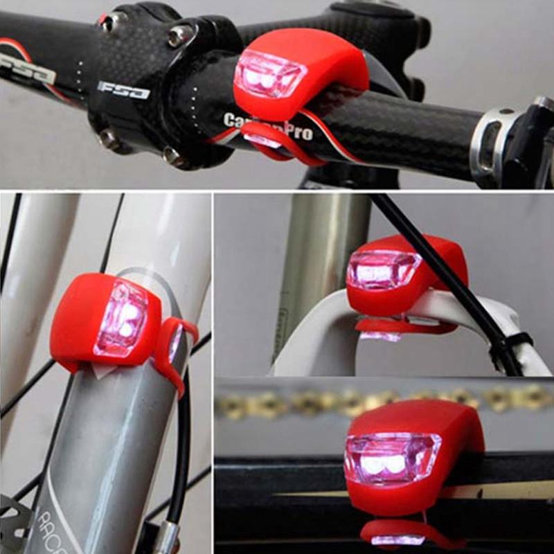 Bicycle Front Light Silicone LED Head Front Rear Wheel Bike Light - Glowish