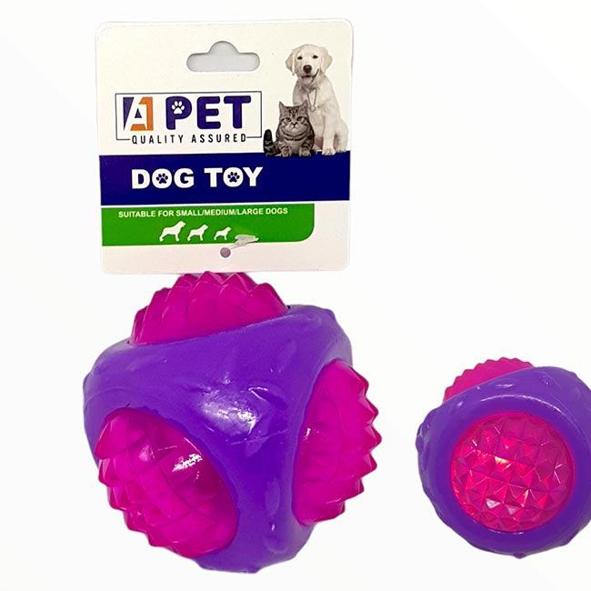 Dog Toy - Pet Lighting Ball - Purple - Glowish