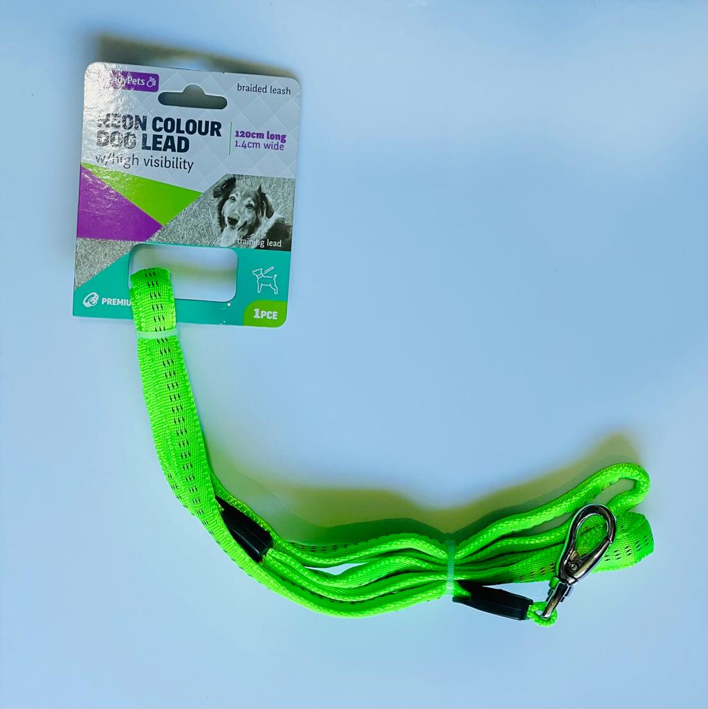 Fluro Nylon Dog Lead 120 cm - Glowish