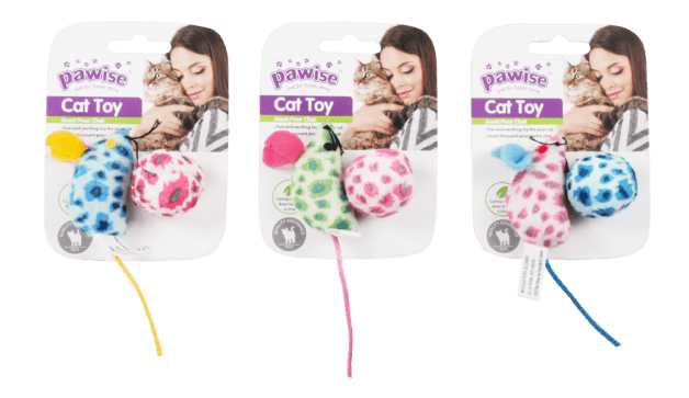 Pawise Mice & Ball Cat Toy set - 13cm - Glowish