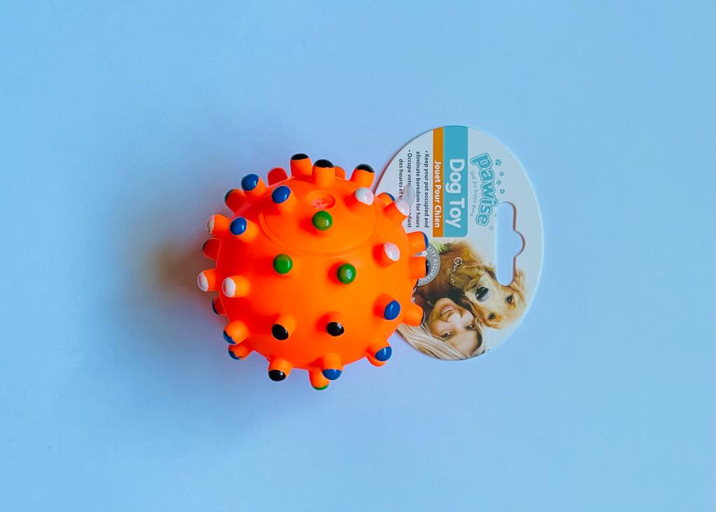 Pawise Vinyl Spiky Dot Ball Medium 8cm - Glowish