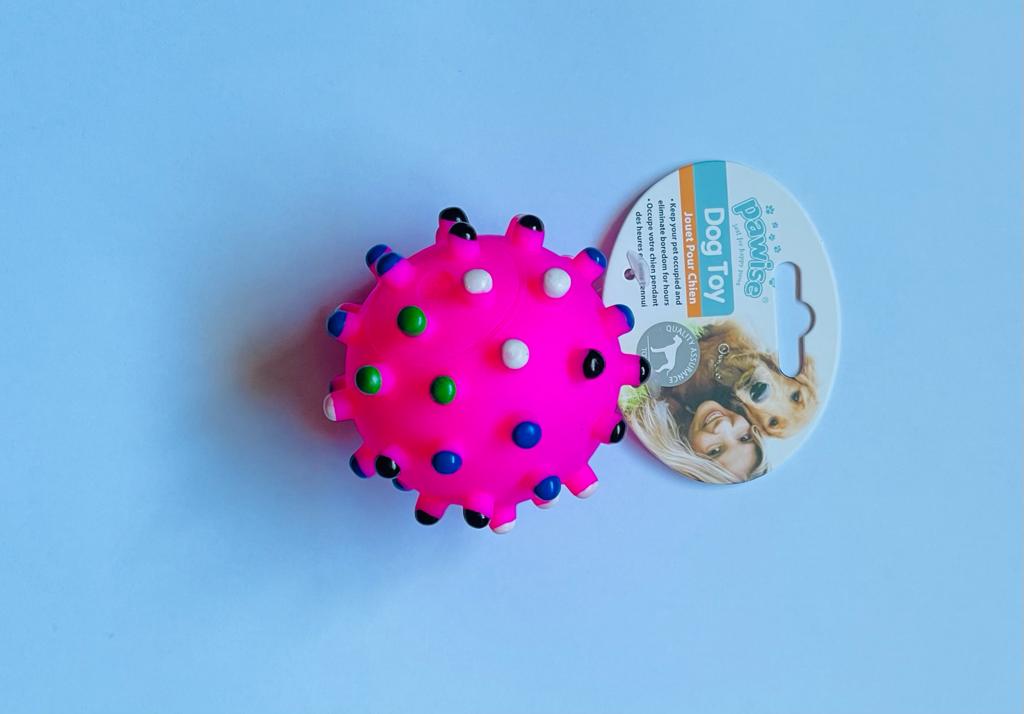 Pawise Vinyl Spiky Dot Ball Medium 8cm - Glowish