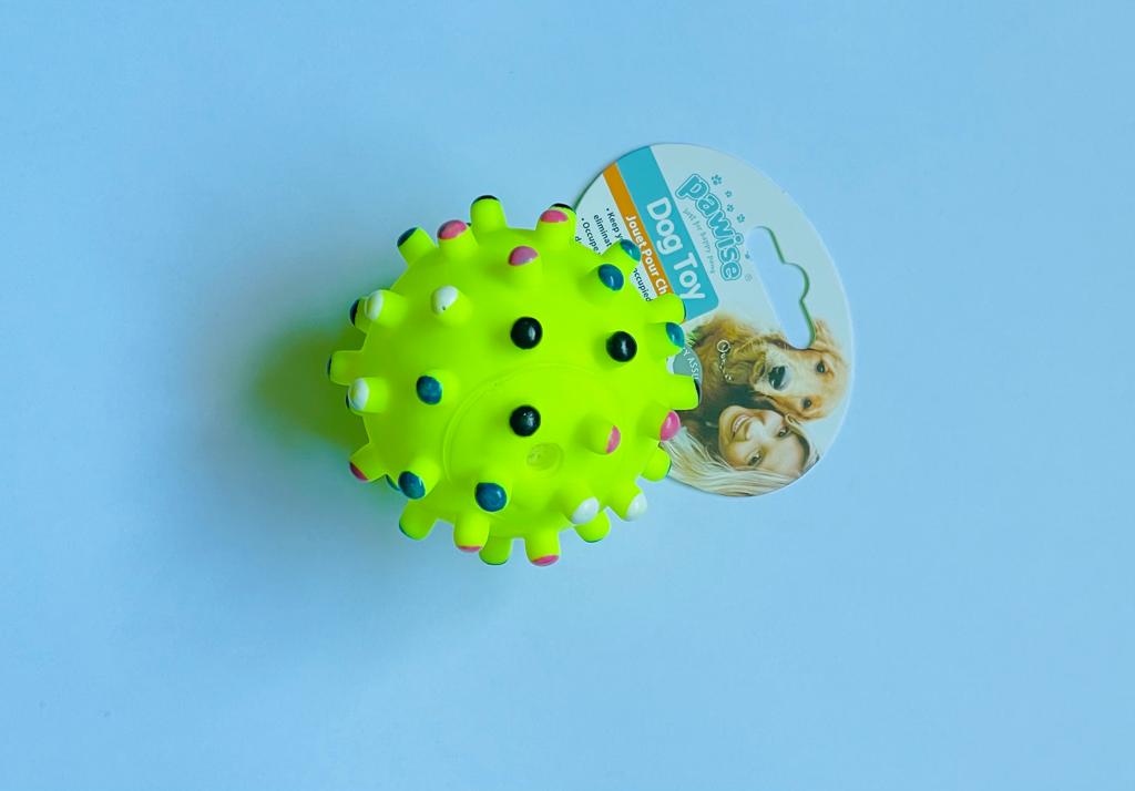 Pawise Vinyl Spiky Dot Ball Medium 8cm - Glowish