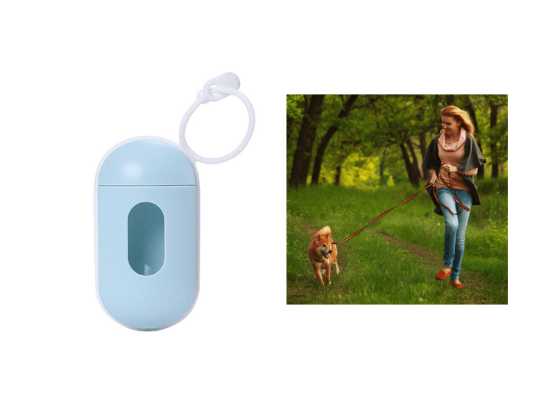 Pet Waste Bag Holder - (Light Blue) - Glowish