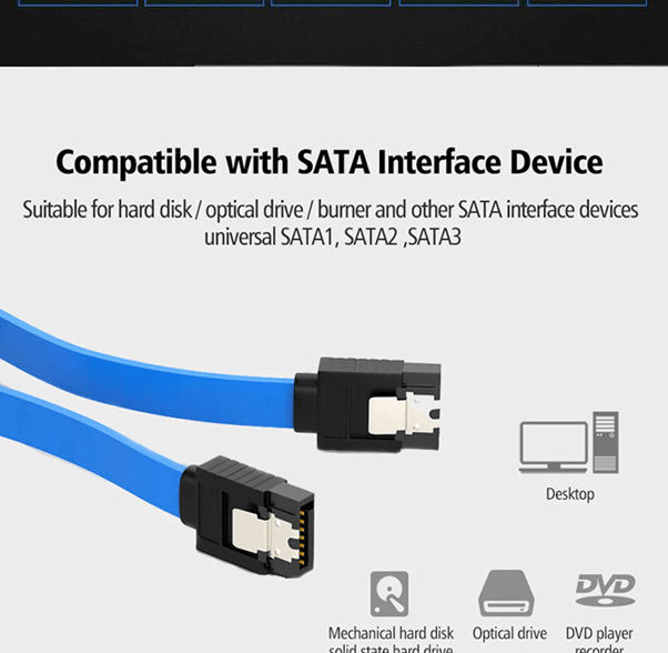 SATA Cable 3.0 to Hard Disk SSD adapter HDD cable Straight 40 cm - Glowish