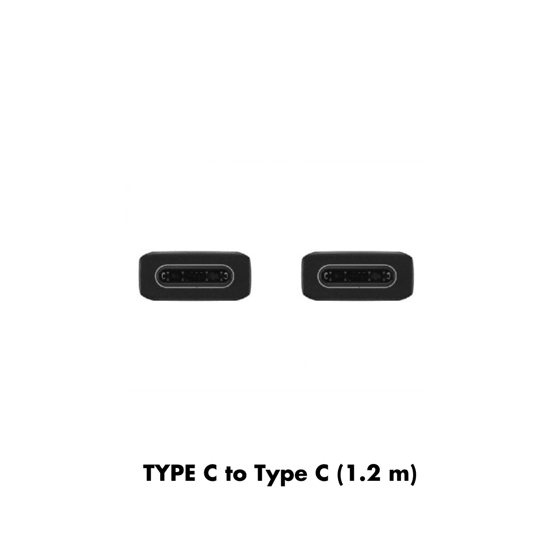 Type C to Type C - Fast Charging Cable compatible with Samsung Black - Glowish