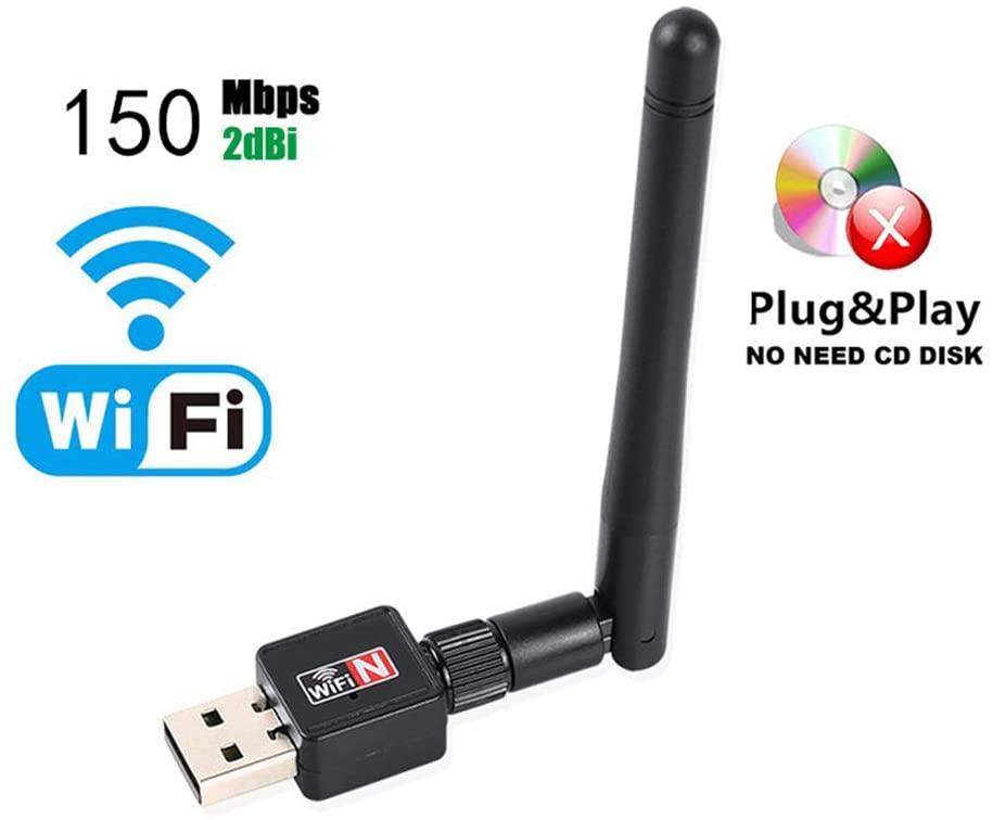 USB WiFi Adapter Mini Network Card 150mbps 2dBi - Glowish